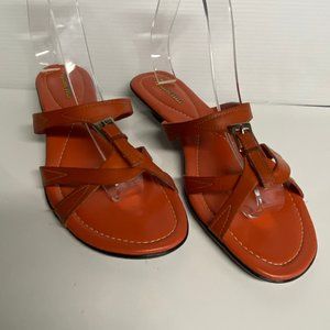 Ipanema Whim Women's 9 Orange Leather Sandals